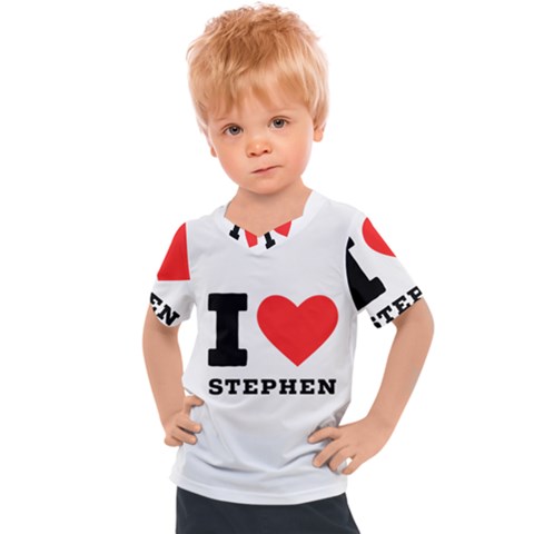 I Love Stephen Kids  Sports Tee by ilovewhateva