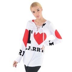 I Love Larry Tie Up Tee by ilovewhateva