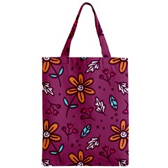 Flowers Petals Leaves Foliage Zipper Classic Tote Bag