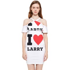 I Love Larry Shoulder Frill Bodycon Summer Dress by ilovewhateva