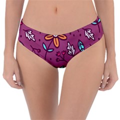 Flowers Petals Leaves Foliage Reversible Classic Bikini Bottoms