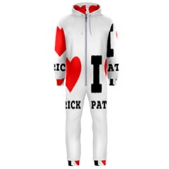 I Love Patrick  Hooded Jumpsuit (men)