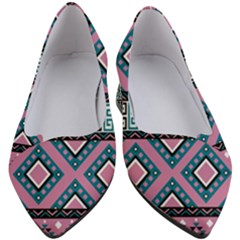 Pink Pattern Design Vintage Women s Block Heels 