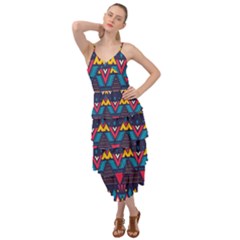 Pattern Colorful Aztec Layered Bottom Dress