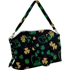 Clovers Flowers Clover Pat Canvas Crossbody Bag by Ravend