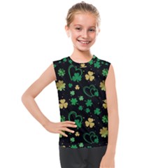 Clovers Flowers Clover Pat Kids  Mesh Tank Top