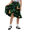 Clovers Flowers Clover Pat Kids  Ruffle Flared Wrap Midi Skirt View1