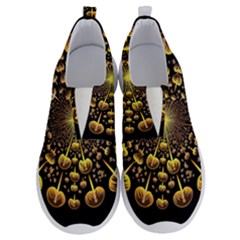 Mushroom Fungus Gold Psychedelic No Lace Lightweight Shoes by Ravend