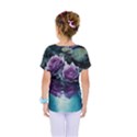 Roses Water Lilies Watercolor Kids  One Piece Tee View2
