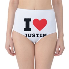 I Love Justin Classic High-waist Bikini Bottoms by ilovewhateva