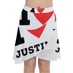 I Love Justin Chiffon Wrap Front Skirt by ilovewhateva