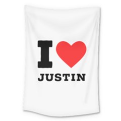 I Love Justin Large Tapestry by ilovewhateva