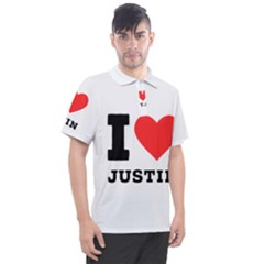 I Love Justin Men s Polo Tee by ilovewhateva