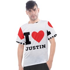 I Love Justin Men s Sport Top by ilovewhateva