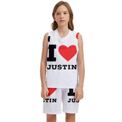 I Love Justin Kids  Basketball Mesh Set by ilovewhateva