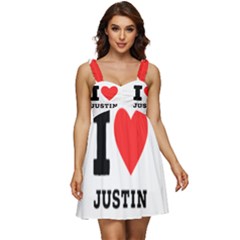 I Love Justin Ruffle Strap Babydoll Chiffon Dress by ilovewhateva