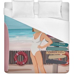 Vacation On The Ocean Duvet Cover (king Size)