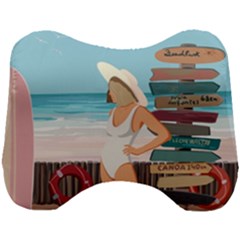 Vacation On The Ocean Head Support Cushion