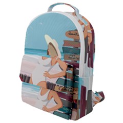 Vacation On The Ocean Flap Pocket Backpack (small)