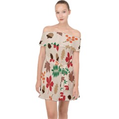 Autumn-5 Off Shoulder Chiffon Dress by nateshop