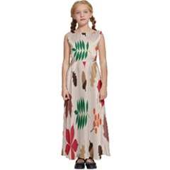 Autumn-5 Kids  Satin Sleeveless Maxi Dress