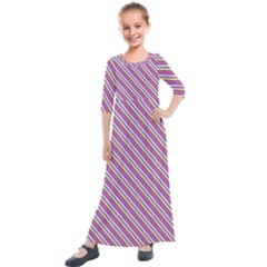 Background-102 Kids  Quarter Sleeve Maxi Dress by nateshop