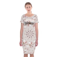 Background-103 Classic Short Sleeve Midi Dress by nateshop