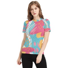 Background-109 Women s Short Sleeve Rash Guard by nateshop