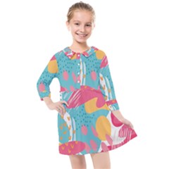 Background-109 Kids  Quarter Sleeve Shirt Dress by nateshop