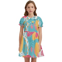 Background-109 Kids  Bow Tie Puff Sleeve Dress by nateshop