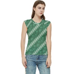 Batik-green Women s Raglan Cap Sleeve Tee by nateshop