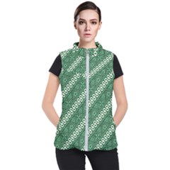 Batik-green Women s Puffer Vest