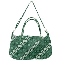 Batik-green Removal Strap Handbag