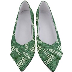 Batik-green Women s Bow Heels