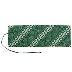 Batik-green Roll Up Canvas Pencil Holder (M)