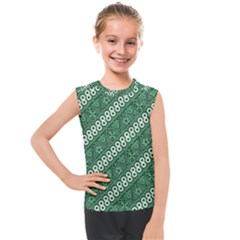 Batik-green Kids  Mesh Tank Top