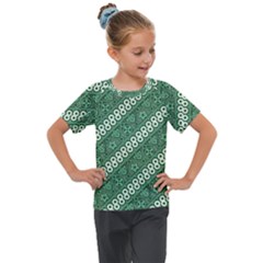 Batik-green Kids  Mesh Piece Tee