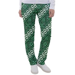 Batik-green Women s Casual Pants