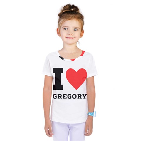 I Love Gregory Kids  One Piece Tee by ilovewhateva