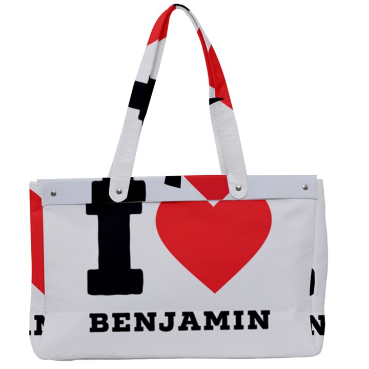 I love benjamin Canvas Work Bag