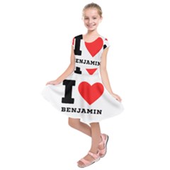 I Love Benjamin Kids  Short Sleeve Dress by ilovewhateva