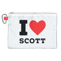 I Love Scott Canvas Cosmetic Bag (xl) by ilovewhateva