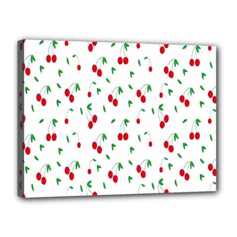 Cherries Canvas 16  X 12  (stretched) by nateshop