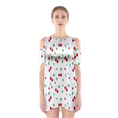 Cherries Shoulder Cutout One Piece Dress by nateshop