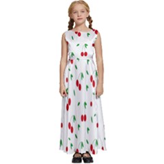 Cherries Kids  Satin Sleeveless Maxi Dress by nateshop