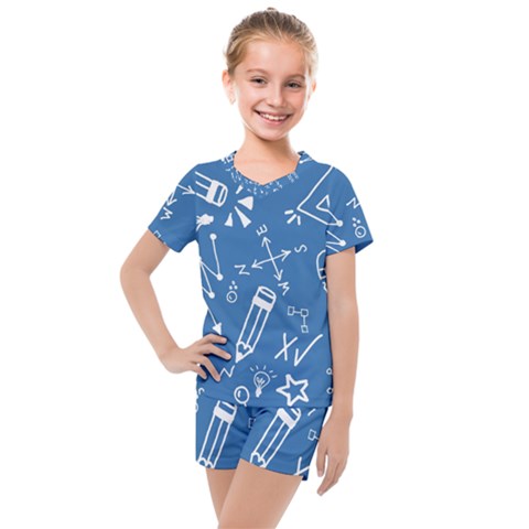 Education Kids  Mesh Tee And Shorts Set by nateshop