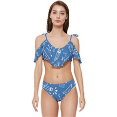 Education Ruffle Edge Tie Up Bikini Set	 by nateshop