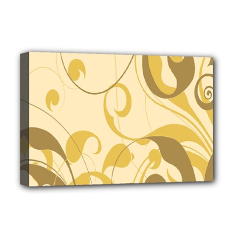 Floral Deluxe Canvas 18  X 12  (stretched) by nateshop