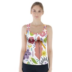 Flowers-101 Racer Back Sports Top by nateshop