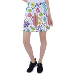 Flowers-101 Tennis Skirt